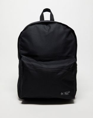 Original Penguin logo backpack in black - ASOS Price Checker