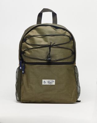 Original Penguin logo backpack in green - ASOS Price Checker