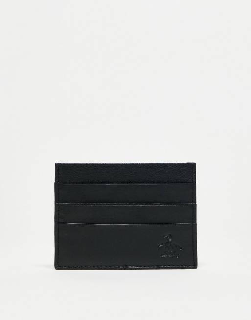 Original Penguin logo card holder in black | ASOS