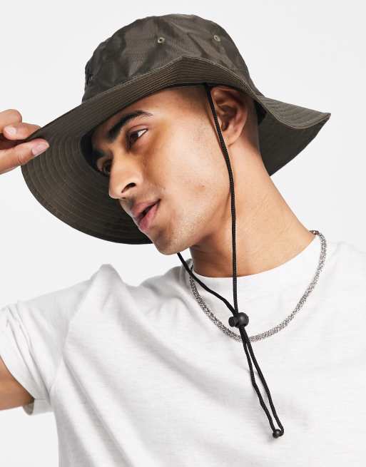 Original Penguin logo rip stop bucket hat in khaki | ASOS