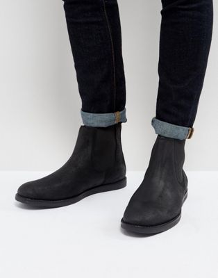 Original Penguin - London - Chelsea boots in zwart-Lichtbruin