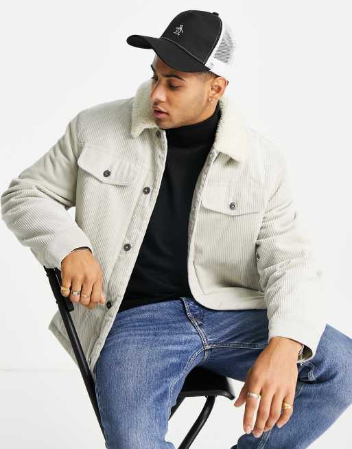 Original Penguin mesh back trucker cap in black and white, 4 of 4