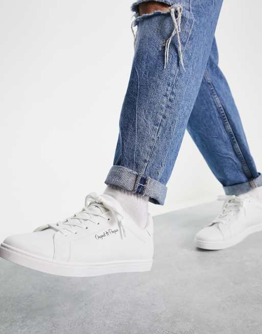 Original Penguin minimal sneakers in white