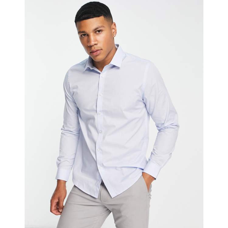 Original Penguin plain shirt in blue ASOS