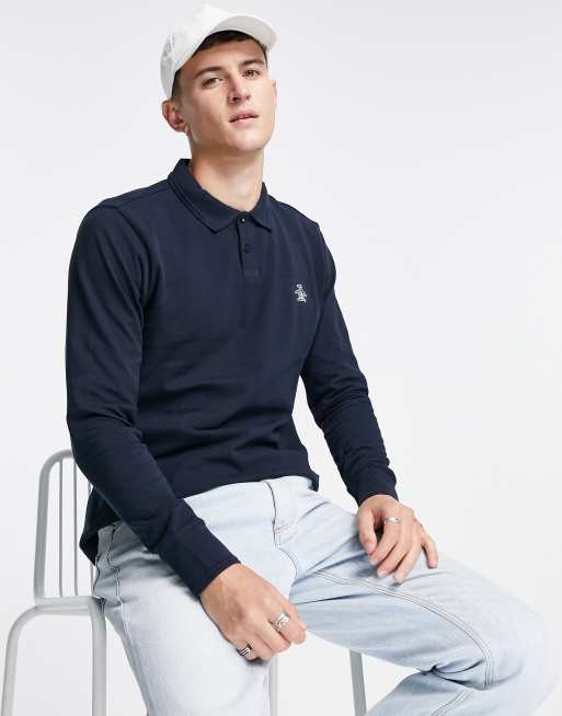 Penguin long sale sleeve polo shirt