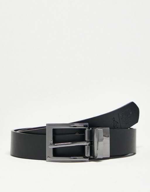 Original Penguin reversible belt in black and tan | ASOS