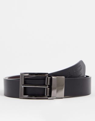 Original Penguin reversible leather belt in black/tan - ASOS Price Checker
