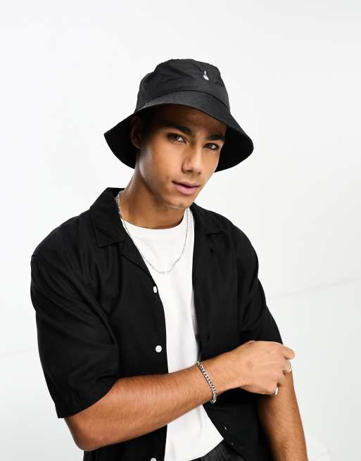 Original Penguin ripstop bucket hat in black