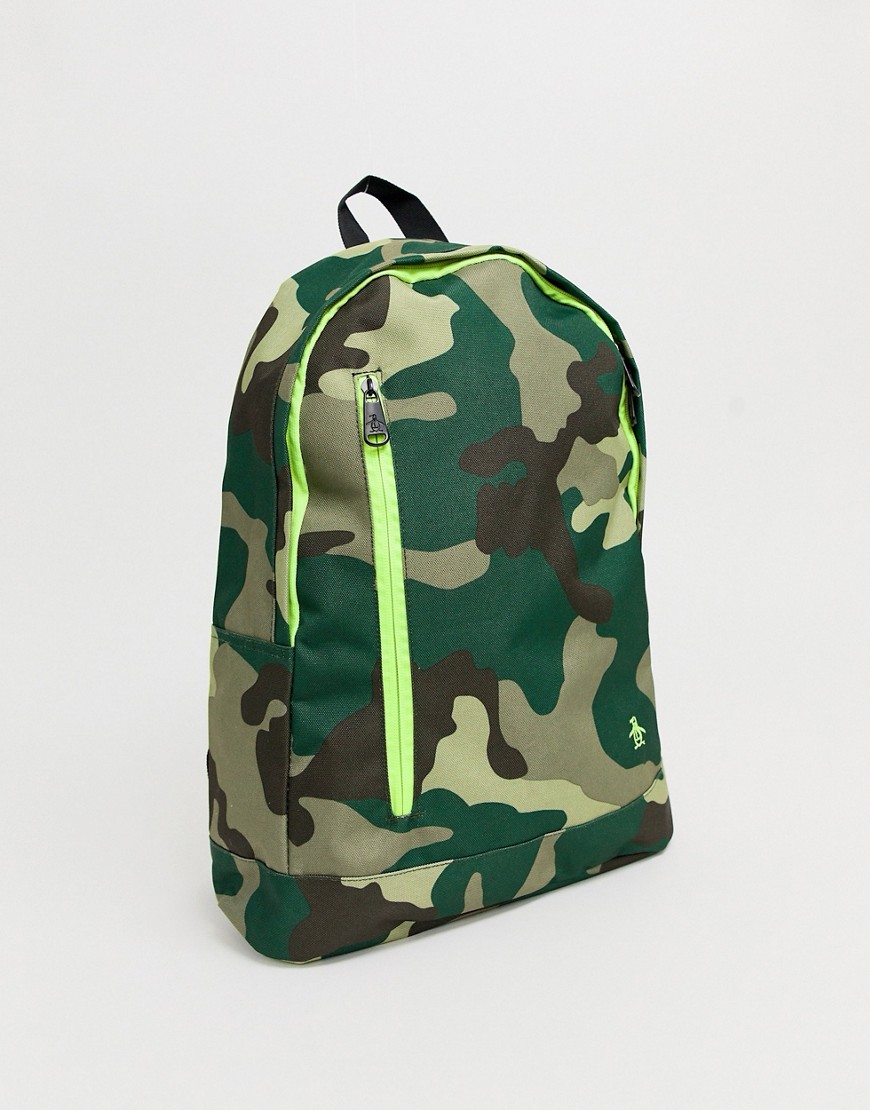 Original Penguin - rygsæk i camouflage-Grøn