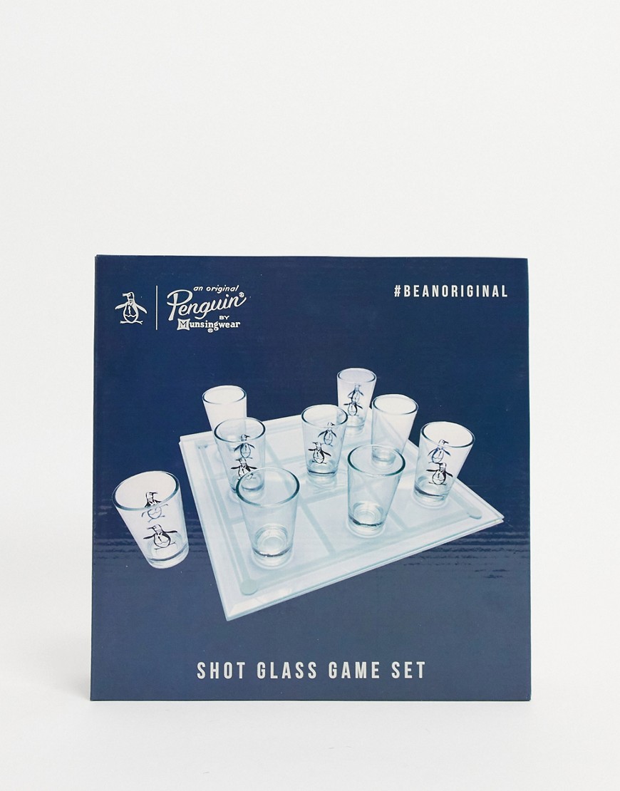 Original Penguin shot glass game-White