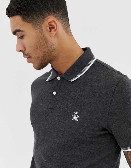 Tipped Pique Polo  Original Penguin US