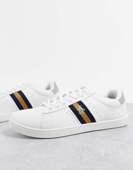 Original Penguin - Sneakers con logo, colore bianco mix