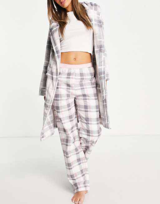 Original Penguin soft robe in pink grey check | ASOS