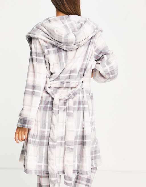 knee length dresses for ladies Prints of Paws Plush Sherpa Fleece Robe main image 0