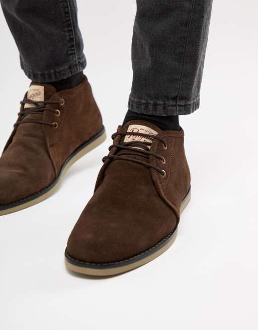 Original penguin mens sale lawyer suede boots brown