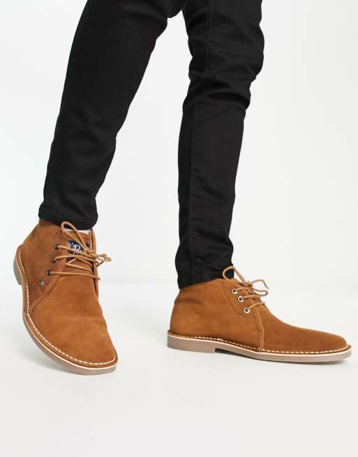 Original Penguin suede desert boots in tan | ASOS