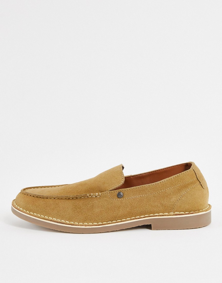 Original Penguin Suede Loafers In Sand-neutral
