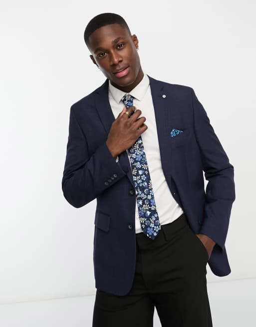 Original Penguin suit jacket in navy check ASOS