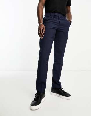 Original Penguin Original Penguin suit trousers in navy with black check