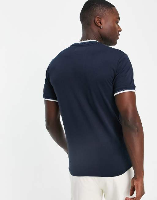T-shirt Homme Penguin – Bleu, Manches Courtes – Taille S – 100% Coton – Très Bon état
