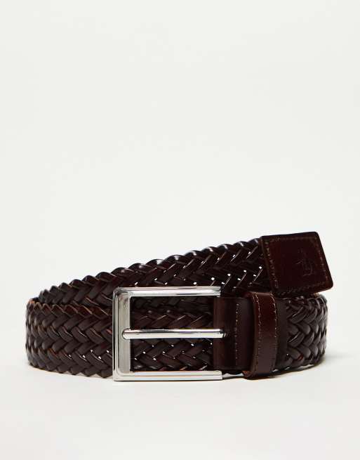 Original Penguin textured belt in brown