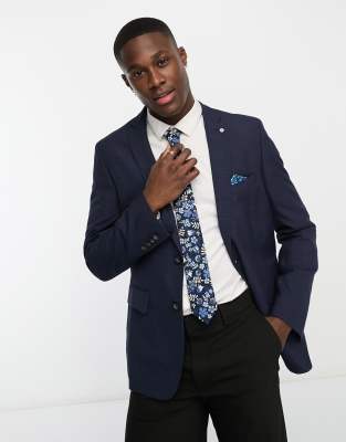 Original Penguin suit jacket in navy check - ASOS Price Checker