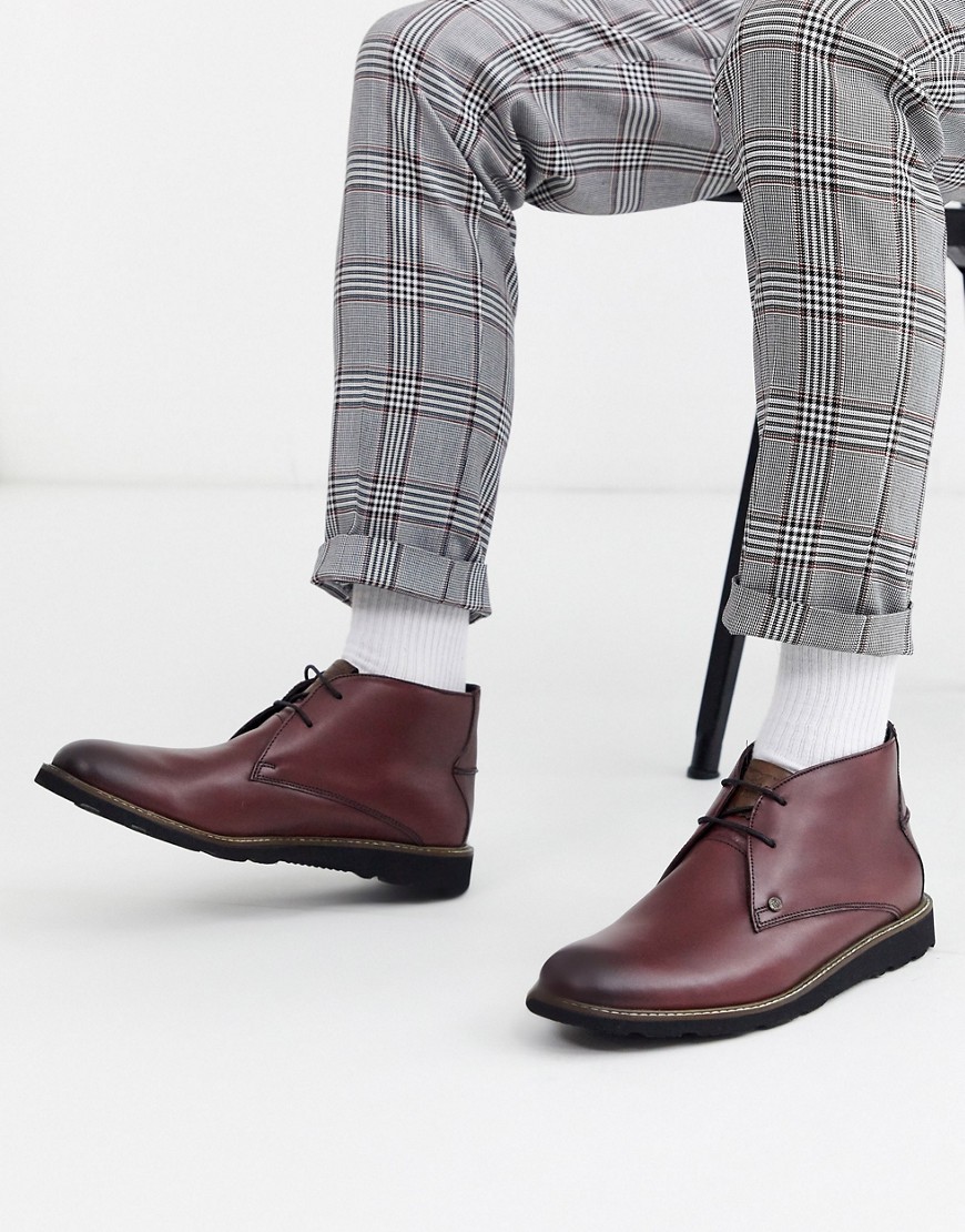 Original Penguin – Wide Fit Camden – Röda boots