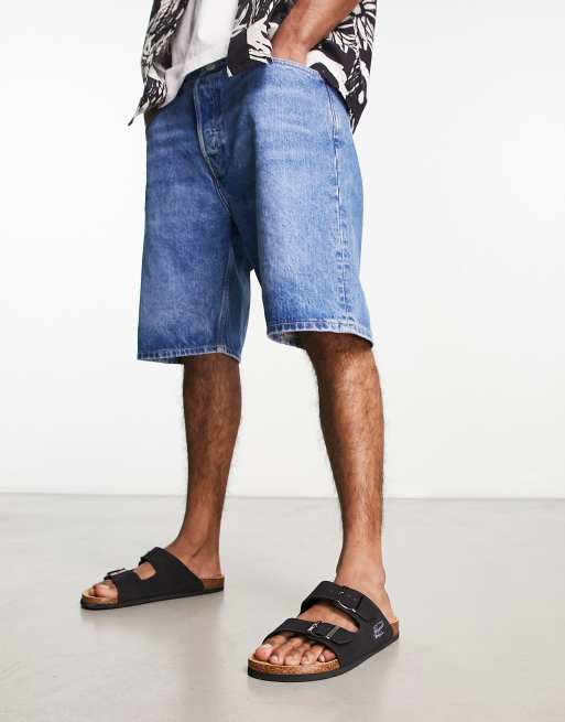 Original Penguin Wide Fit – Czarne sandały z imitacji skóry ze sprzączkami, 4 z 4