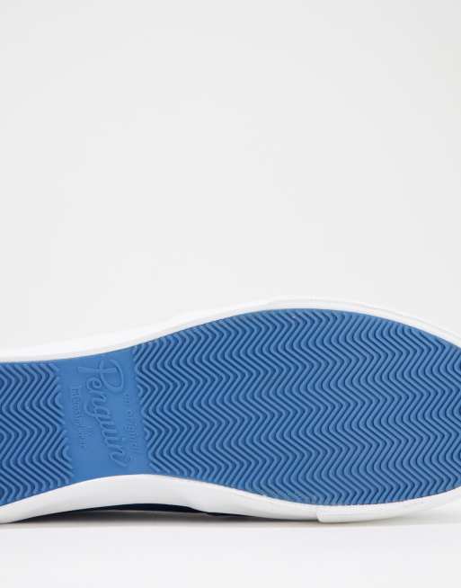 Original Penguin - Wide Fit - Slip on-lærredssko i marineblå og blandede nuancer, 4 af 4