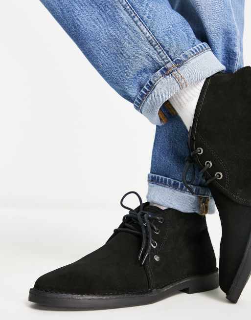 Original Penguin – Wüstenstiefel aus Wildleder in Schwarz, 3 von 4