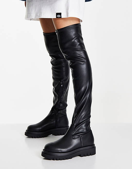 Origins chunky over the knee boot in black