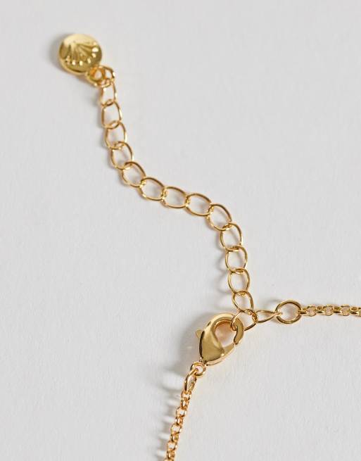 Orleia - 18k vergulde meerlaagse ketting met zeester en pareltjes, 3 van 4