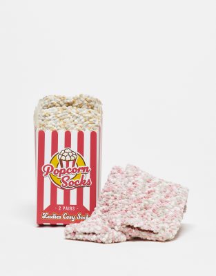 Orrsum Sock Company 2 pack cosy socks in popcorn gift box