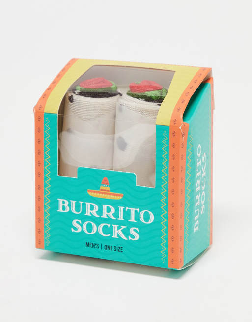 Orrsum – Sock Company – Flerfärgade strumpor med burrito i julklapp