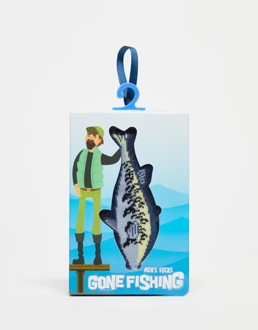 Orrsum - Sock Company - Gone Fishing - Confezione regalo con 1 paio di calzini