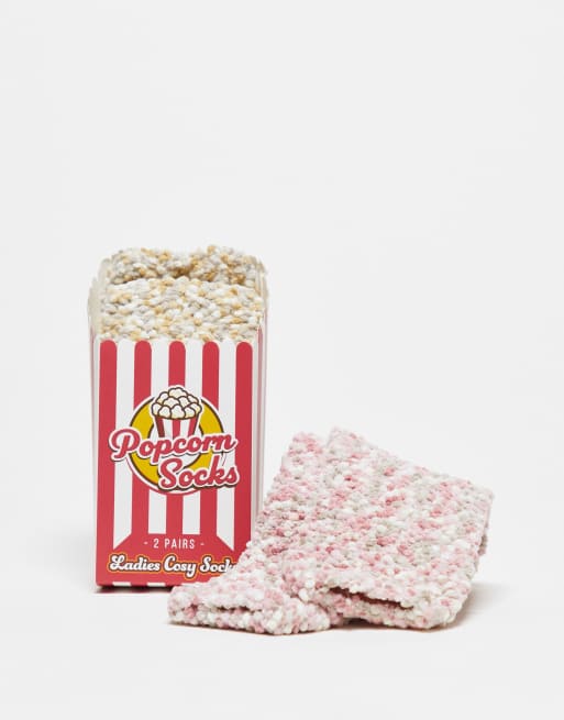 Orrsum – Sock Company – Mysiga strumpor i popcorn presentask, 2-pack