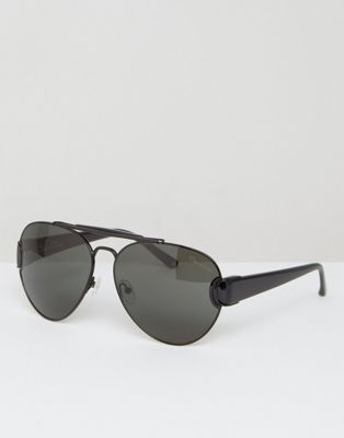 Oscar De La Renta - Oversized zonnebril met neusbrug-Zwart