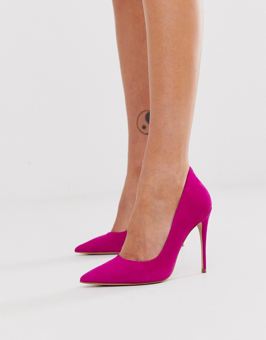 фото Остроносые кожаные туфли-лодочки aldo-розовый