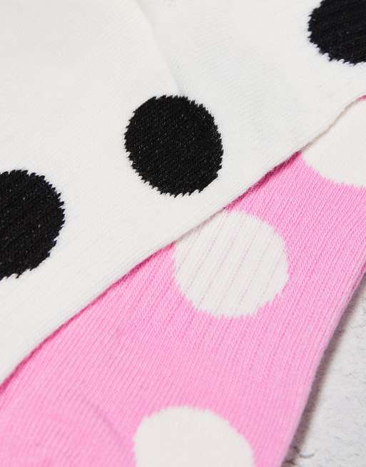 & Other Stories 2 pack polka dot socks in pink, 3 of 3