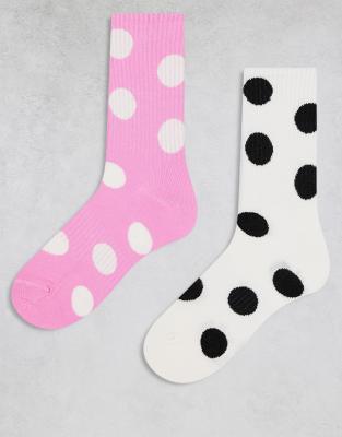 & Other Stories - 2er-Pack Socken in Rosa mit Punktemuster