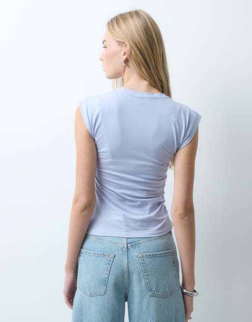 & Other Stories aansluitende mouwloze top in poederblauw, 3 van 4