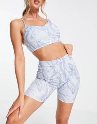 & Other Stories abstract print shorts in blue - MBLUE - ASOS Price Checker