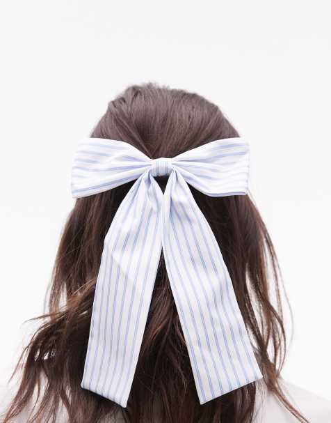 & Other Stories - Accessori per capelli blu e bianchi a righe - view 1
