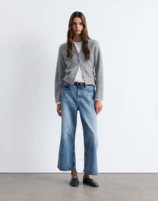 & Other Stories Alpaca And Wool Cardigan With Button Front In Gray