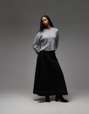 & Other Stories Alpaca And Wool Cardigan With Button Front In Gray