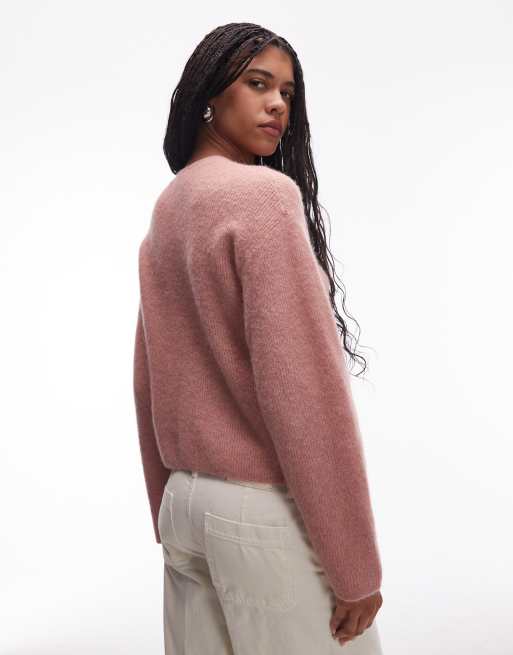 Other Stories alpaca and wool cardigan with button front in