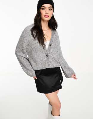 Other Stories Alpaca Blend Cardigan In Gray