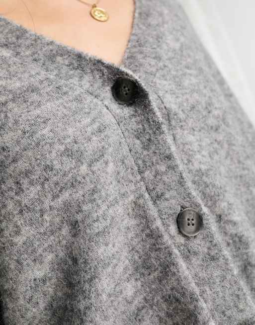 & Other Stories alpaca blend cardigan in grey melange, 2 of 4