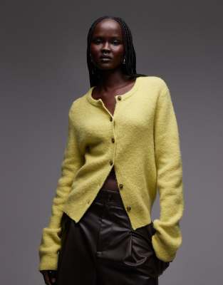 & Other Stories Alpaca Blend Cardigan In Yellow