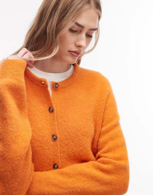 & Other Stories alpaca blend jumper in orange, 3 of 4